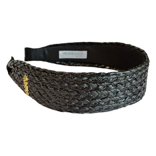 Wide Woven Headband - Black - Headbands of Hope