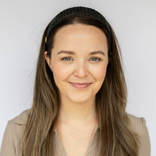 Wide Woven Headband - Black