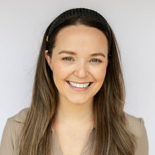 Wide Woven Headband - Black