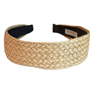Wide Woven Headband - Tan - Headbands of Hope