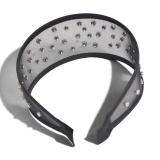 Crystal Mesh Headband - Black