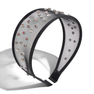 Crystal Mesh Headband - Black