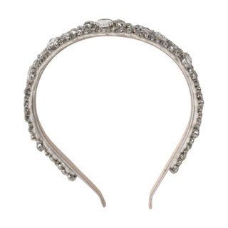 Thin Heirloom Jewel Headband - Silver