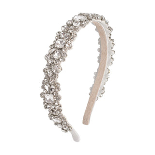 Thin Heirloom Jewel Headband - Silver