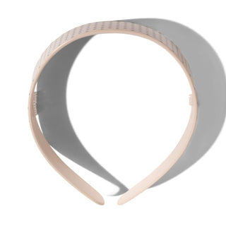 Wide Acetate Classic Polka Dot Headband - White + Black