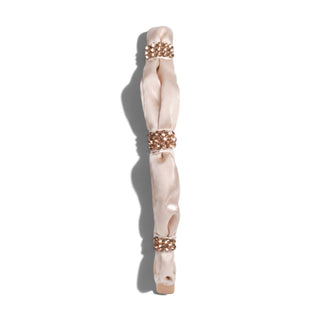 Satin Knot Embellished Headband - Ivory Blush