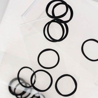 Nylon Hair Ties - 16 pc set - All Black - Headbands of Hope
