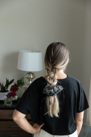 Oversized Ribbon Scrunchie Set of 3 - Plaid Bows - Headbands of Hope