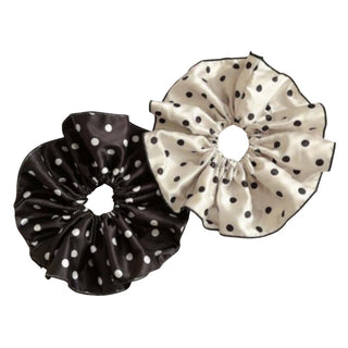 Oversized Satin Scrunchie Duo - Polka Dots - Headbands of Hope