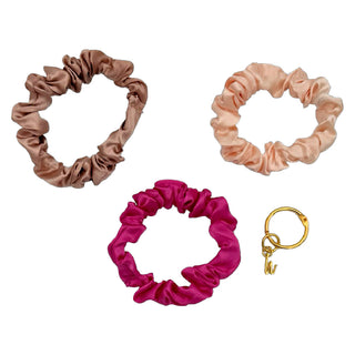 Satin Scrunchie Set - Hot Pink, Light Pink, Mauve - Headbands of Hope