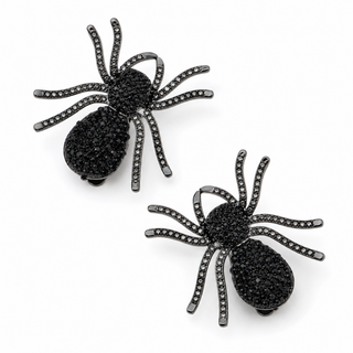 Beaded Spider Clip Set of 2 - Black