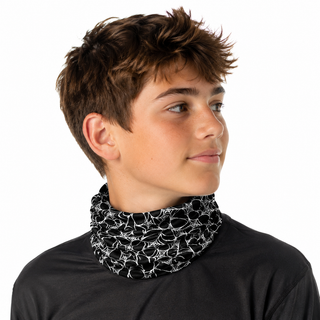Luxe Reversible Tube Turban - Halloween Webs