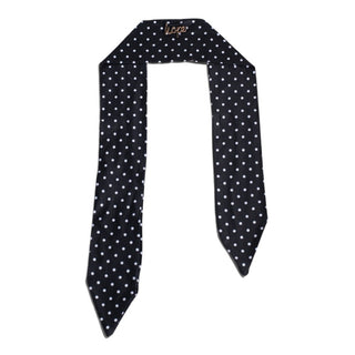 Luxe Bamboo Knotted Headband - Black Polka Dots