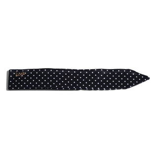 Luxe Bamboo Knotted Headband - Black Polka Dots