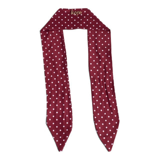 Luxe Bamboo Knotted Headband - Maroon Polka Dots