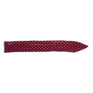 Luxe Bamboo Knotted Headband - Maroon Polka Dots