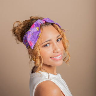 Luxe Bamboo Knotted Headband - Pink Superhero