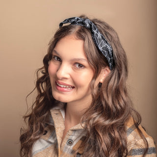 Luxe Bamboo Knotted Headband - Spider Webs