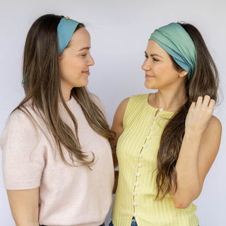 Luxe Bamboo Knotted Headband - Dark Jade Ombre - Headbands of Hope