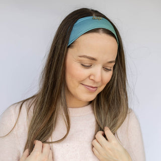 Luxe Bamboo Knotted Headband - Dark Jade Ombre - Headbands of Hope
