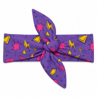 Luxe Bamboo Knotted Headband - Pink Superhero