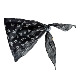 Ponytail Hair Scarf - Black Paisley - Headbands of Hope