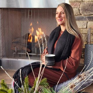 Oversized Fringe Scarf - Black - Headbands of Hope