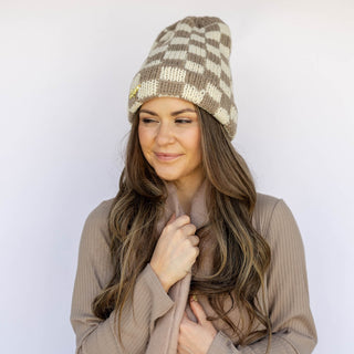 Bufanda extragrande con flecos - Beige