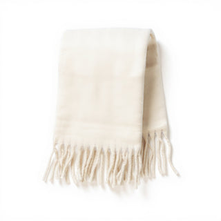 Oversized Fringe Scarf - Ivory - Headbands of Hope