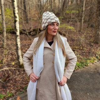Oversized Fringe Scarf - Ivory - Headbands of Hope