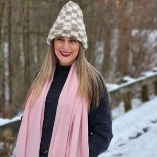 Italian Fringe Scarf - Rose Quartz - Headbands of Hope