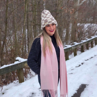 Italian Fringe Scarf - Rose Quartz - Headbands of Hope