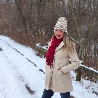 Italian Fringe Scarf - Merlot - Headbands of Hope