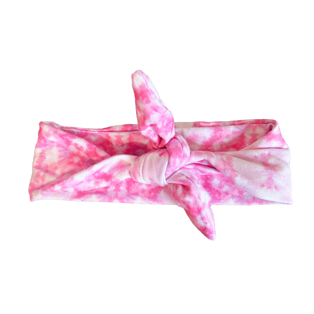 Pink Tie-Dye Knotted Headband
