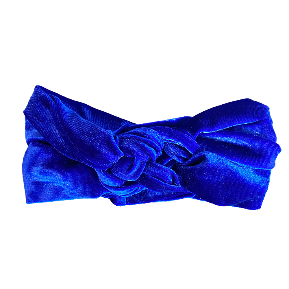 Royal Blue Velvet Infinity Turban