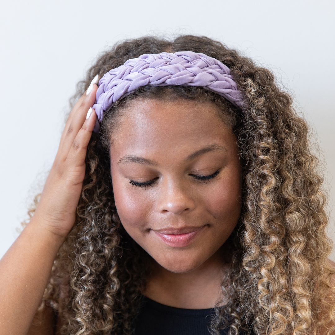 Blushing Braid Headband - Lavender
