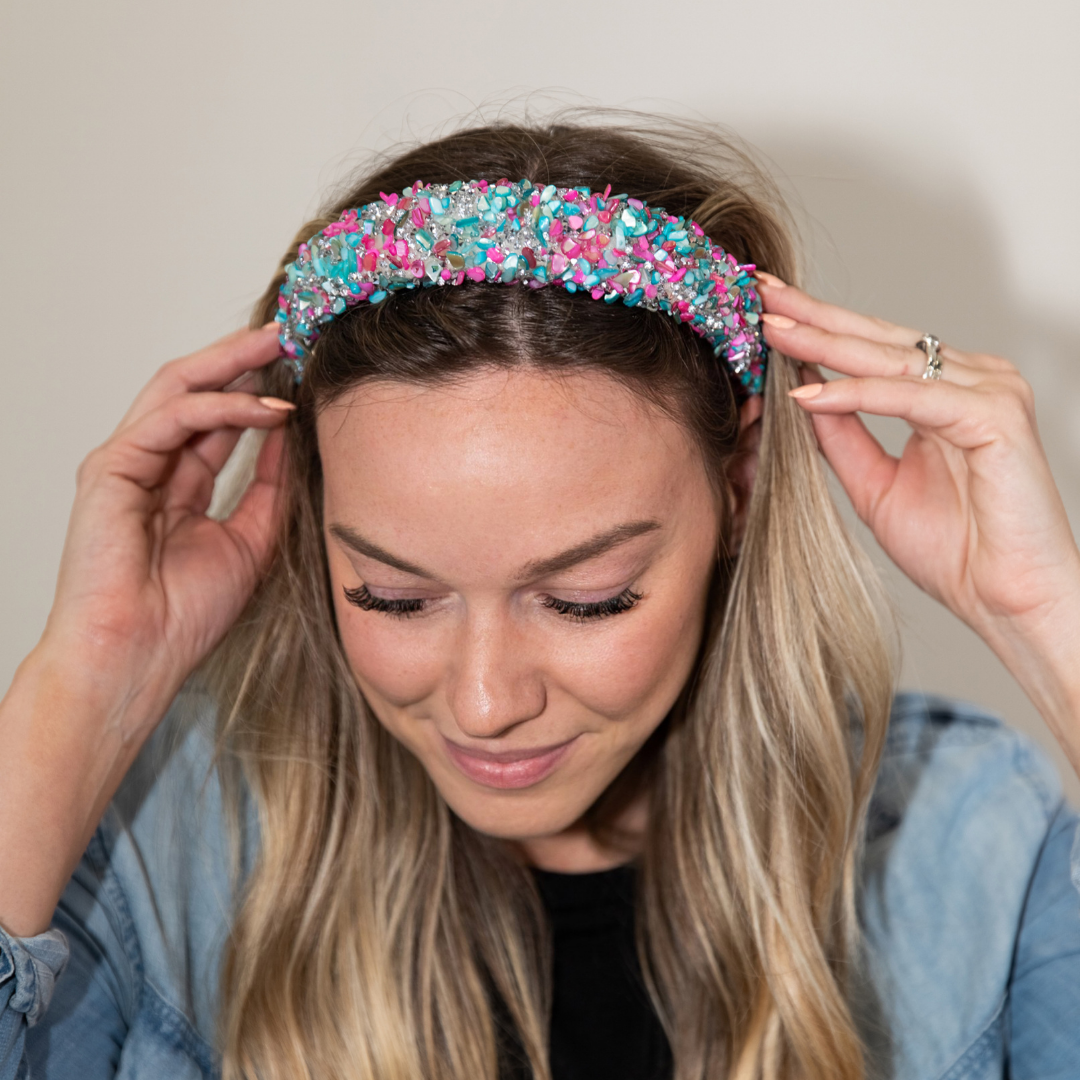 All That Glitters Headband - Bubblegum