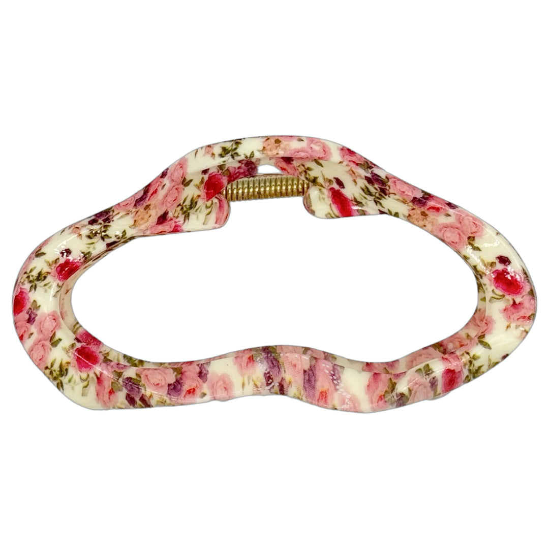 Large Oval Claw Clip - Floral