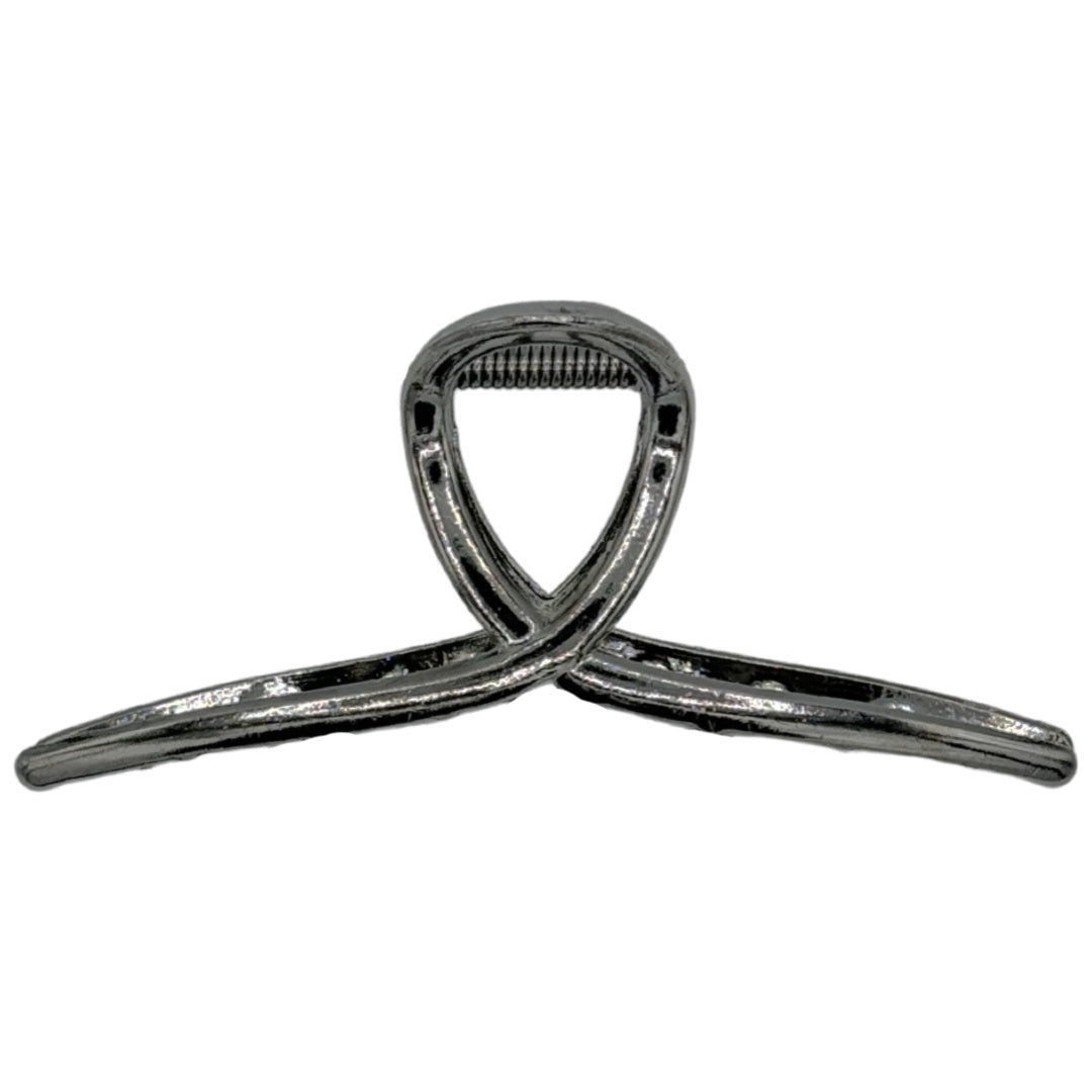 Looped Claw Clip - Silver