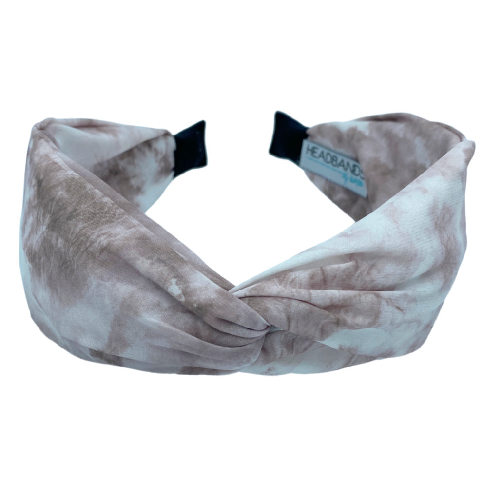 Soft Tie Dye Headband - Taupe
