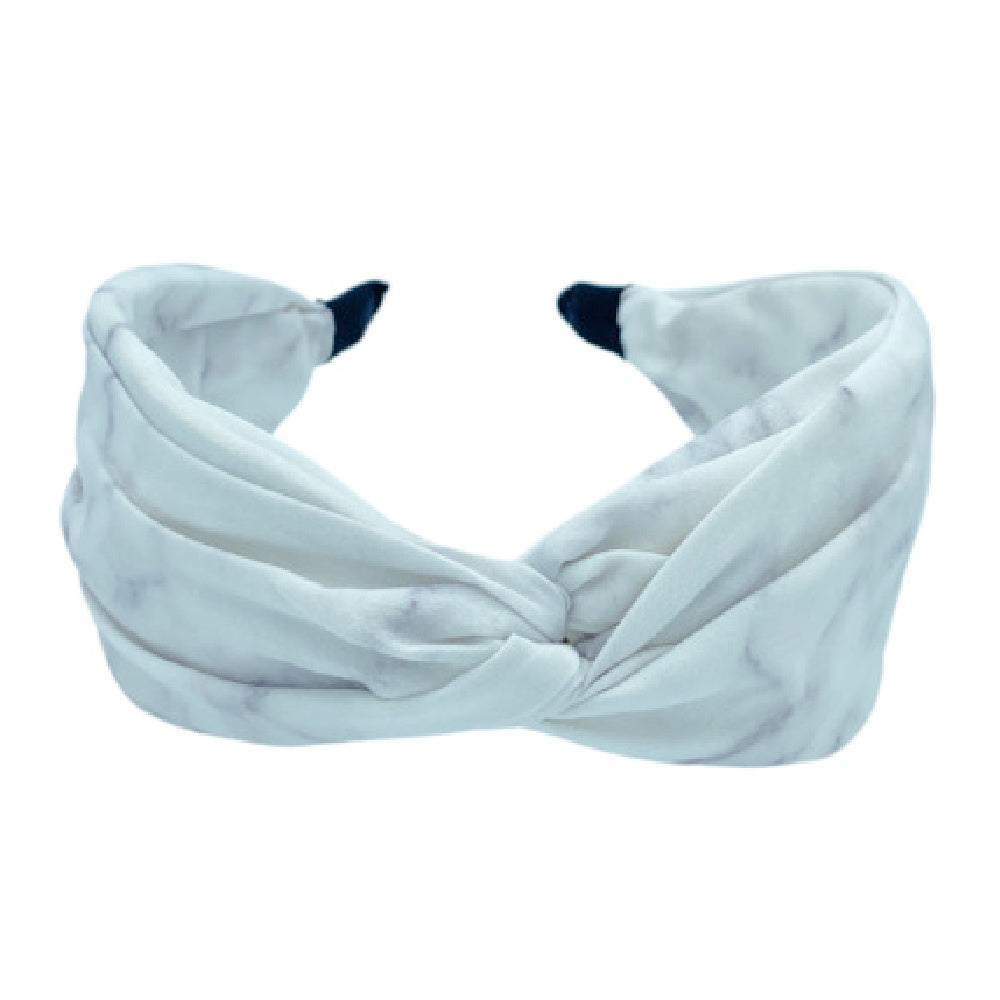 Soft Marble Headband - White