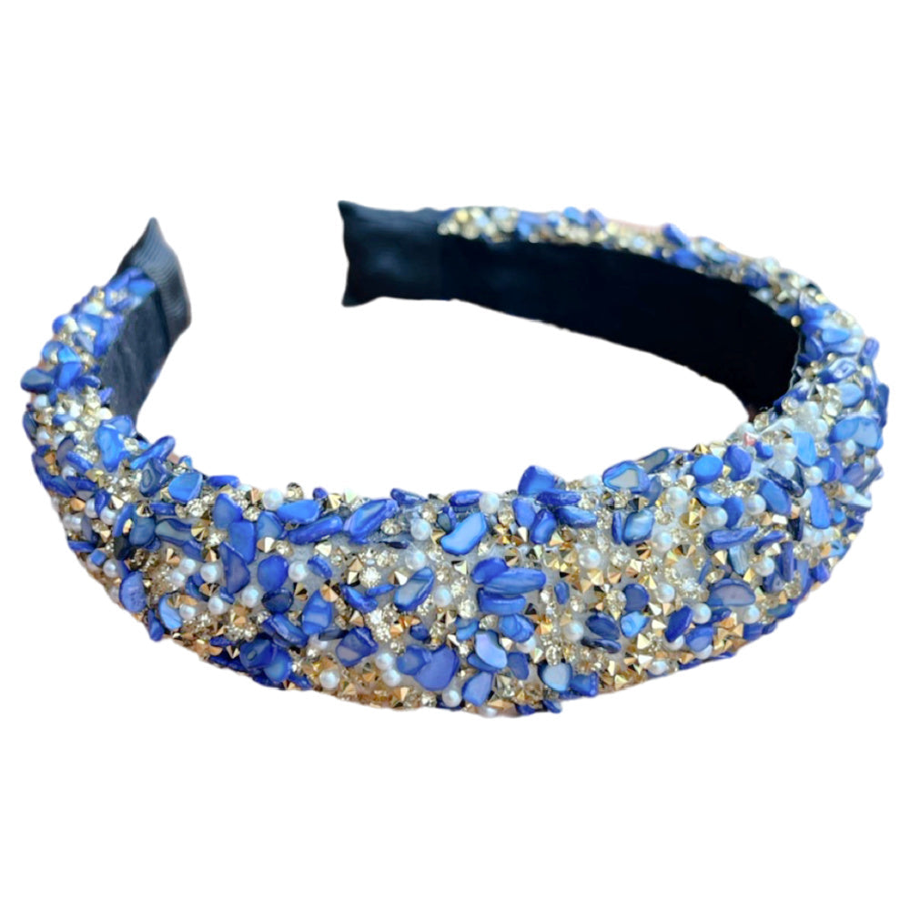 All That Glitters Headband - Blue + Gold