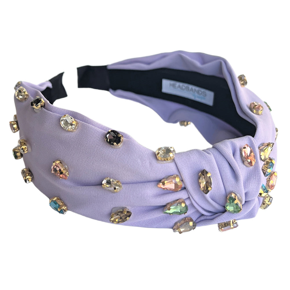 Traditional Knot Headband - Purple Gem