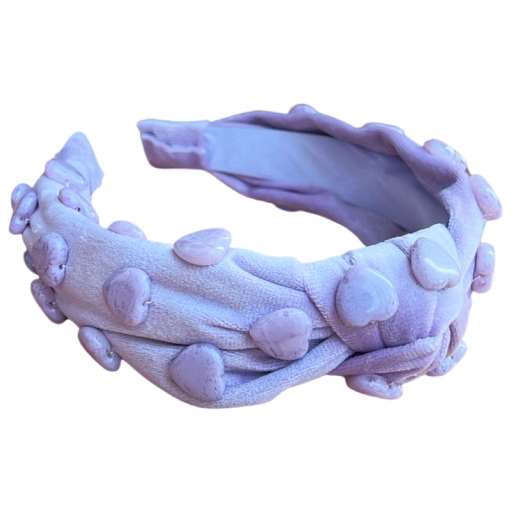 Stone Quartz Traditional Knot Headband - Purple