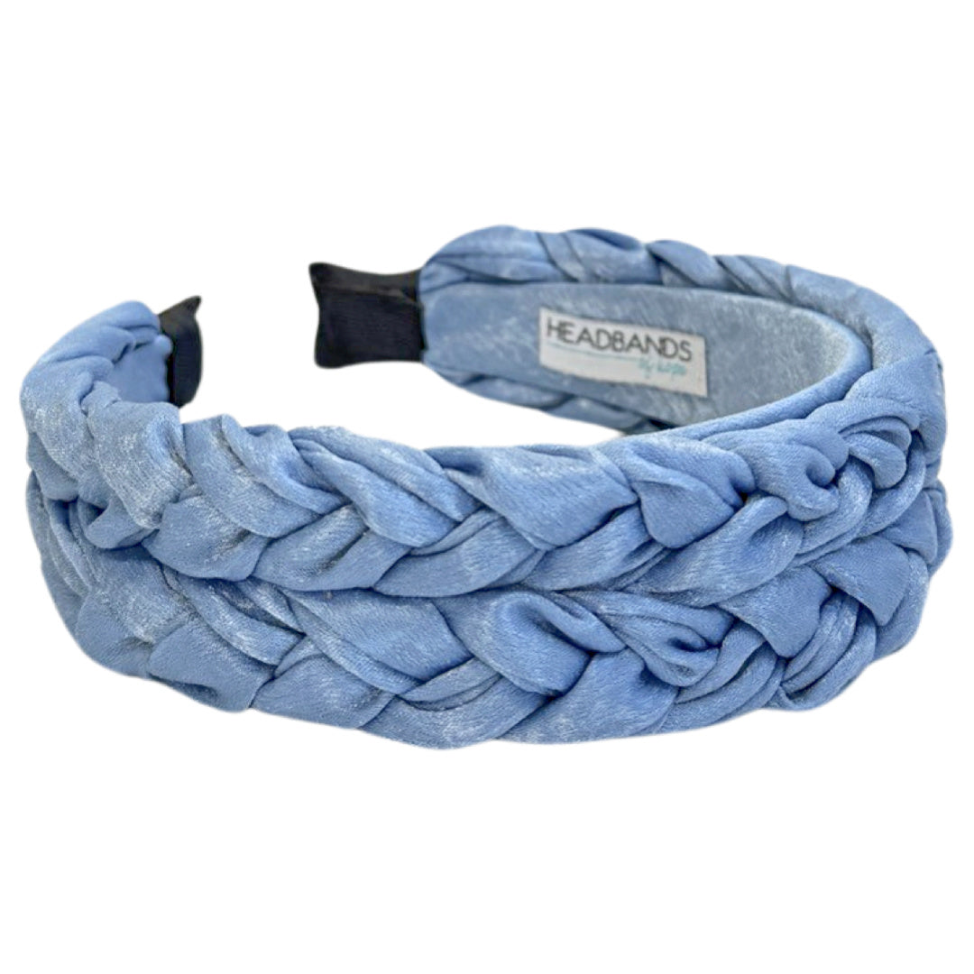 Blushing Braid Headband - Denim Blue