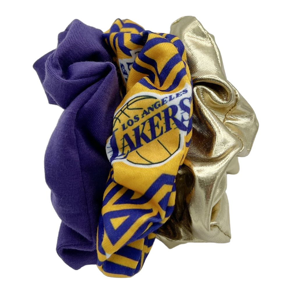 Los Angeles Lakers Zipper Scrunchie Pack of 3