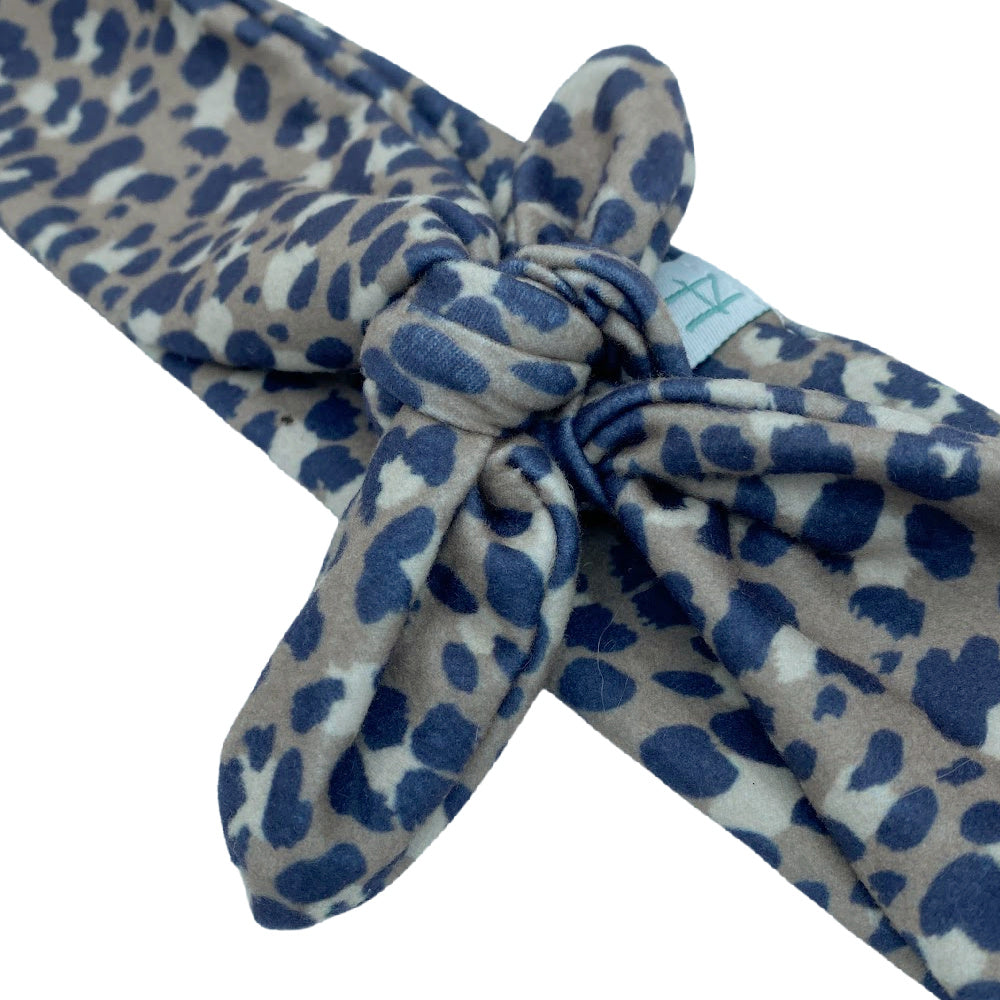 Jaguar Knotted in Tan + Periwinkle