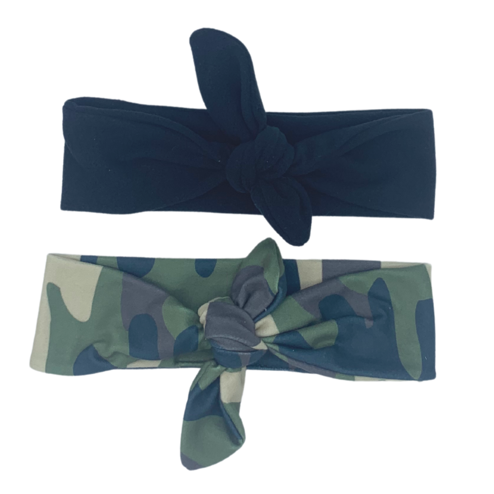 Set of 2 Knotted: Camo + Black